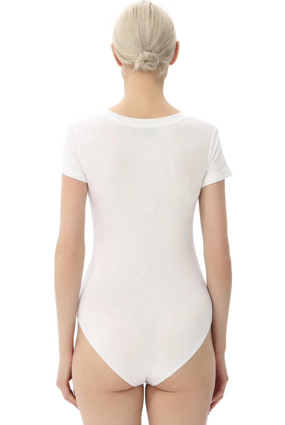 Kimi   Kai Women's V-Neck Basic Bodysuit