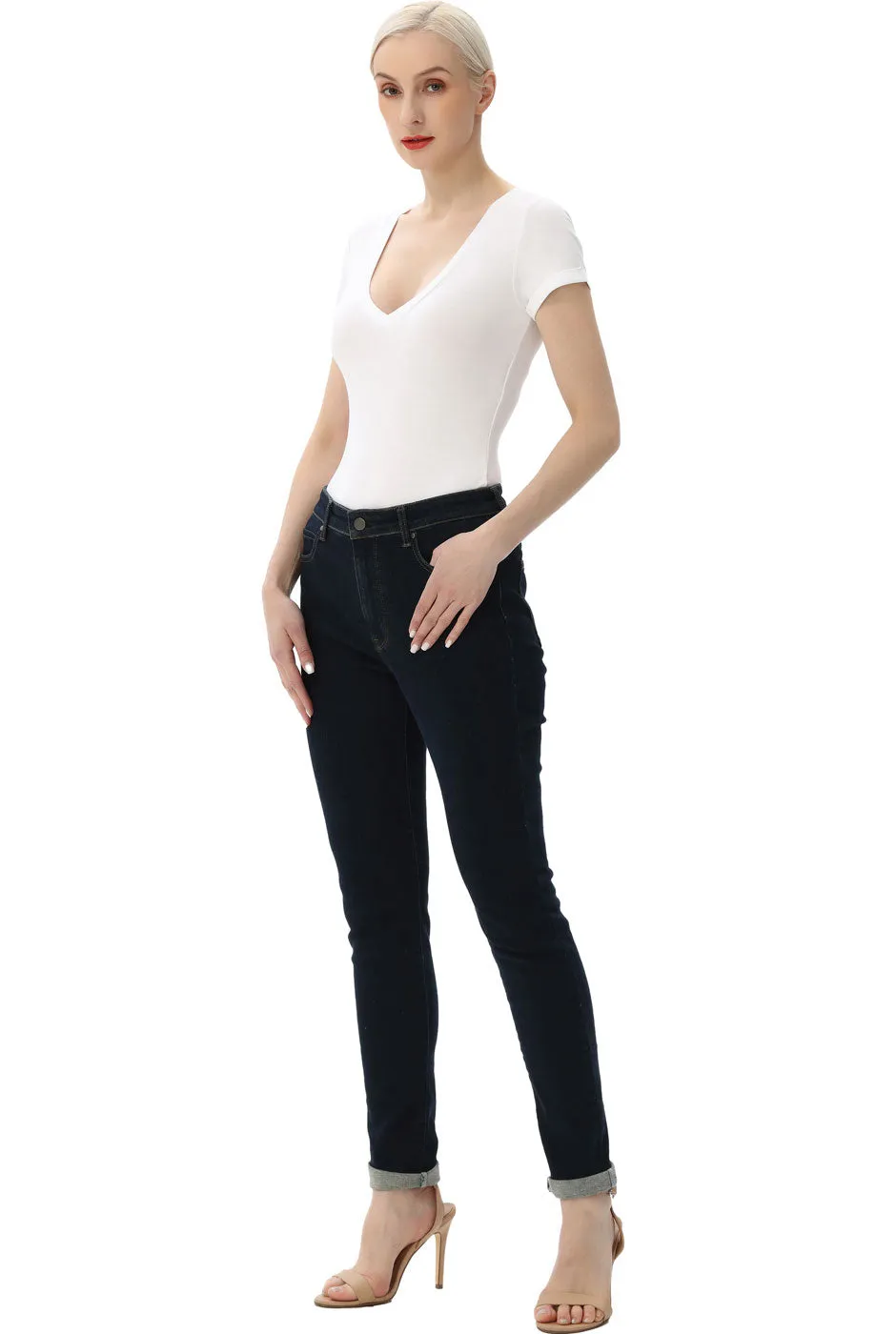 Kimi   Kai Women's V-Neck Basic Bodysuit