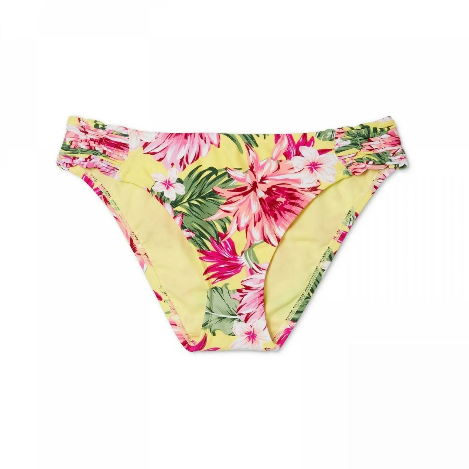 Kona Sol Women's Medium Coverage Ruched Tab Side Bikini Bottom