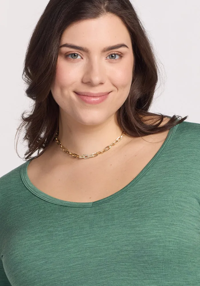Layla V Neck Top - Sea Mist