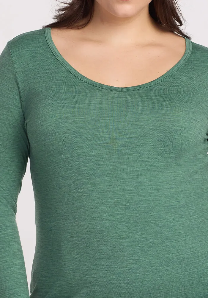 Layla V Neck Top - Sea Mist