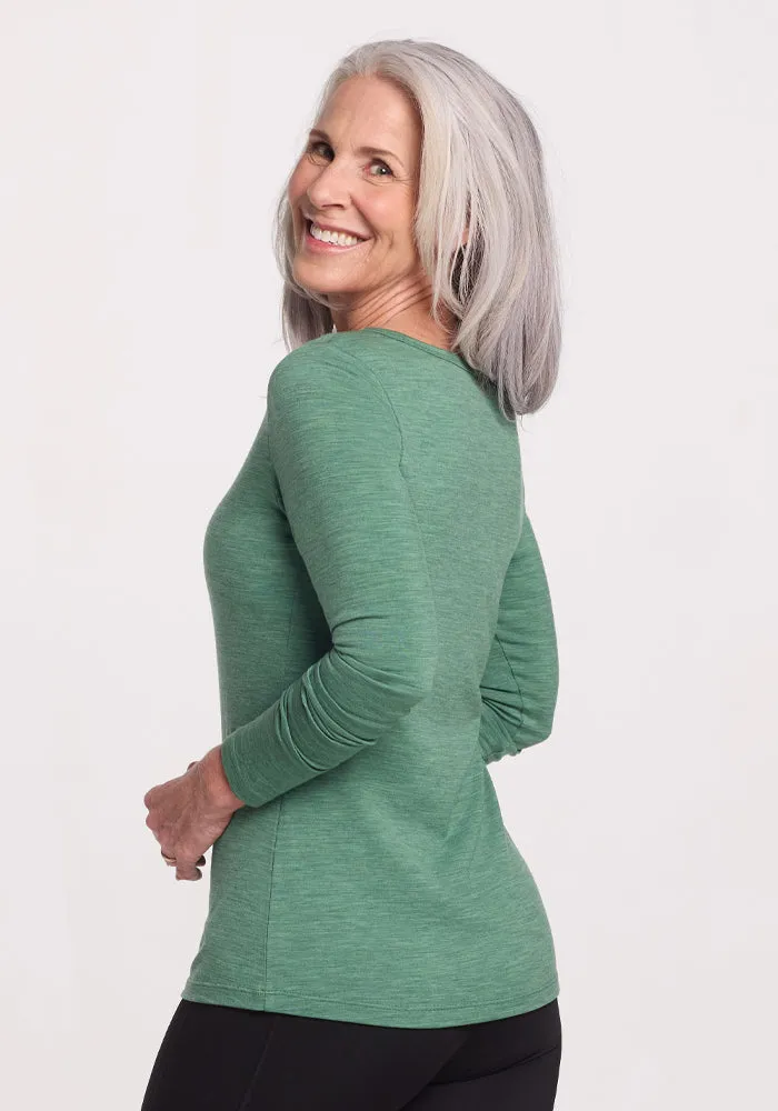 Layla V Neck Top - Sea Mist