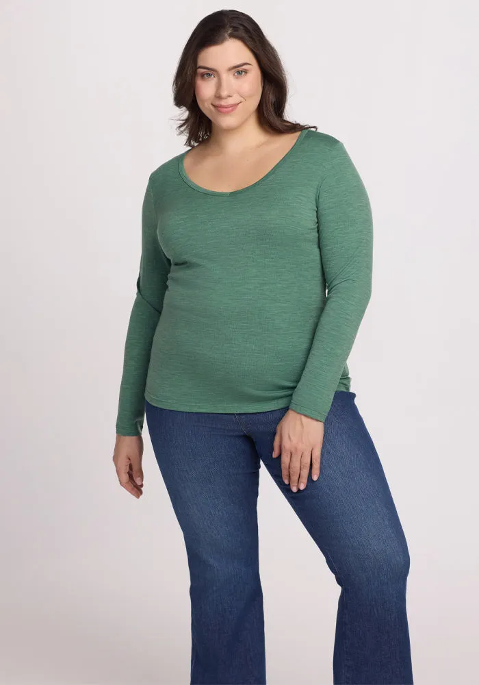 Layla V Neck Top - Sea Mist