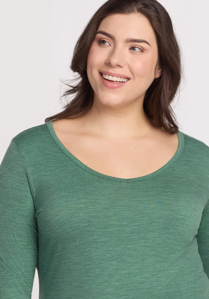 Layla V Neck Top - Sea Mist