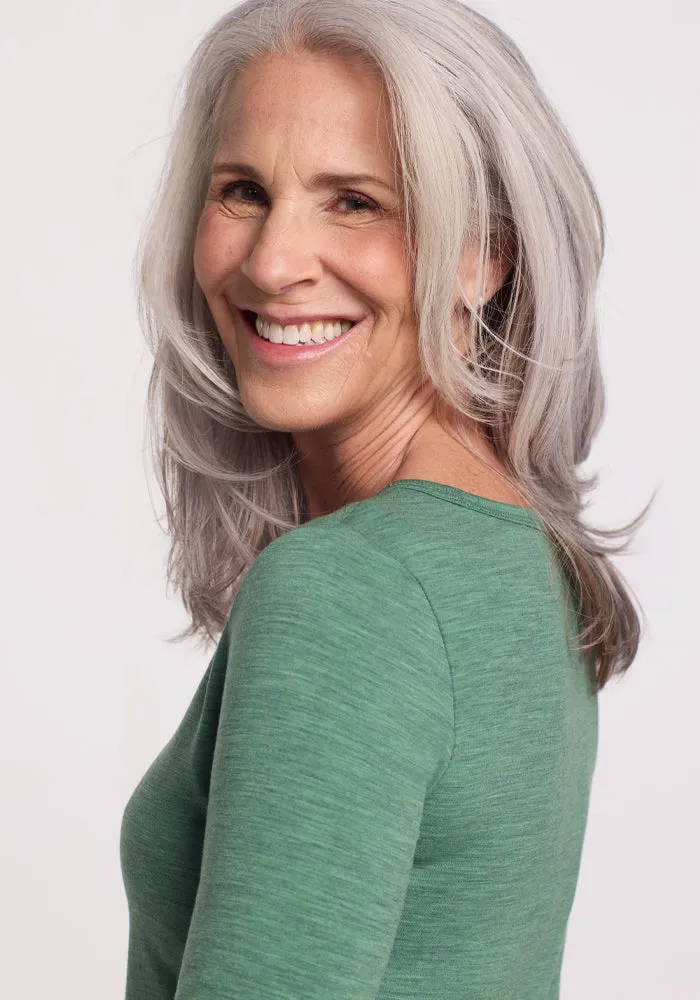 Layla V Neck Top - Sea Mist