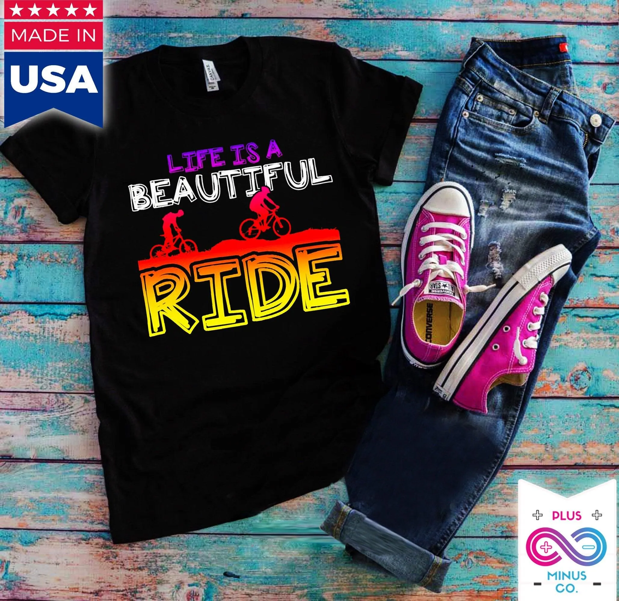 Life Is A Beautiful Ride T-Shirts,Yoga T-Shirt, T-Shirt For Men, T-Shirt For Women, Yoga, Motivational