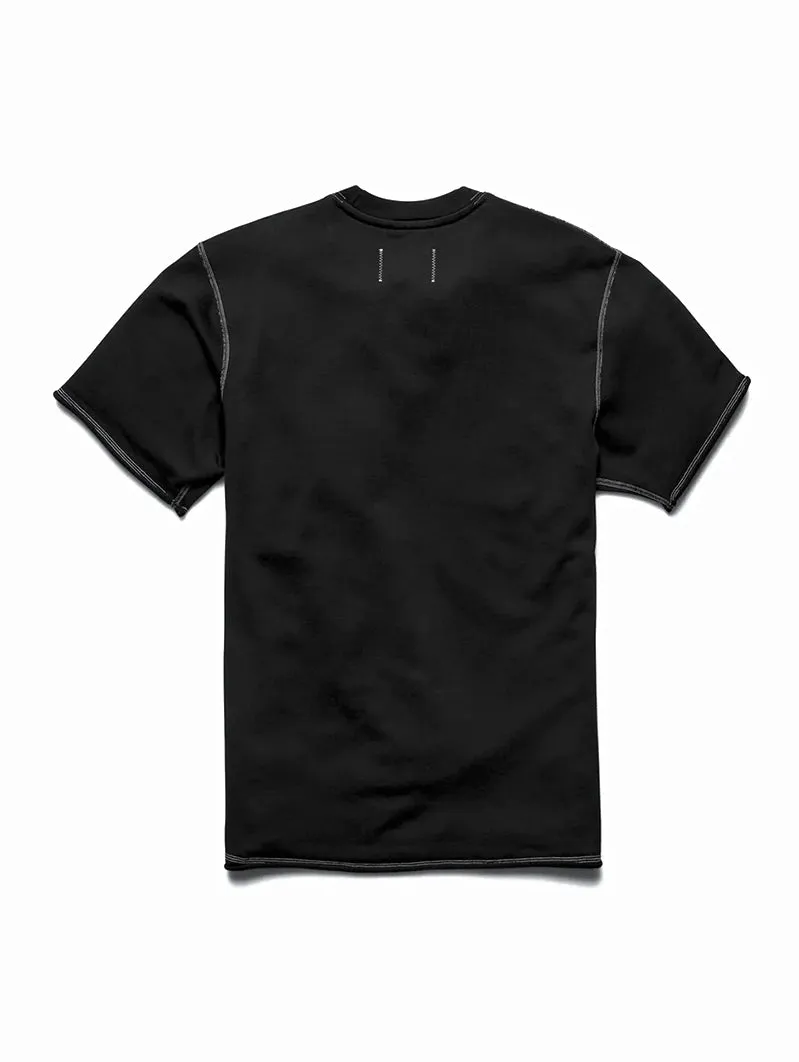 Lightweight Terry Cut-Off T-Shirt Black