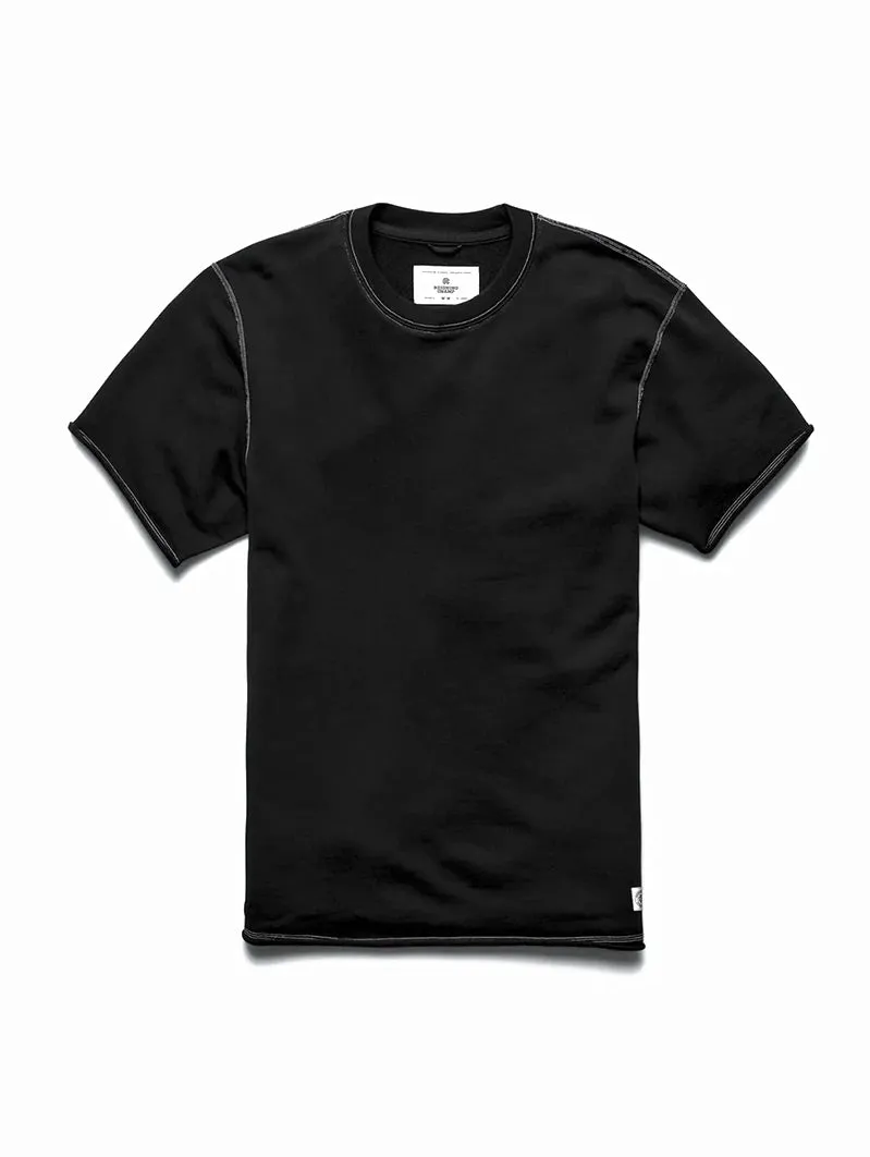 Lightweight Terry Cut-Off T-Shirt Black
