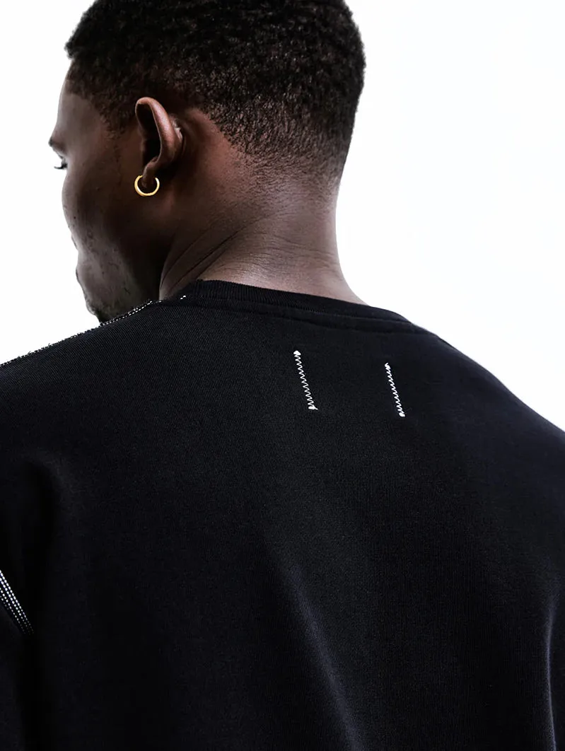 Lightweight Terry Cut-Off T-Shirt Black