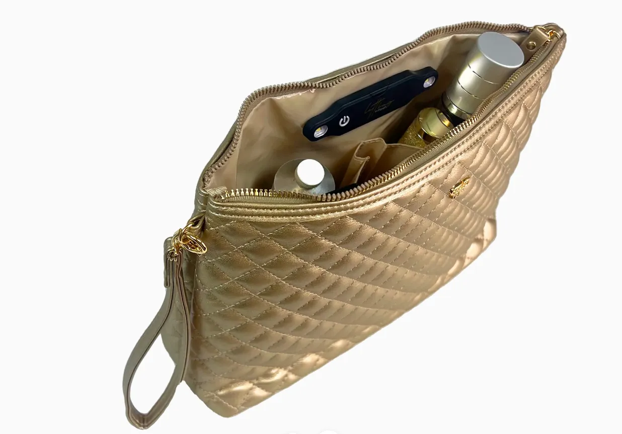 Litt Makeup Case - Gold Quilted