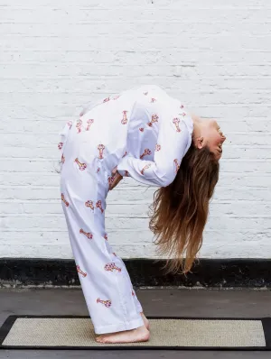 Lobster Edition Bamboo Vegan Silk Pyjama Set | Long