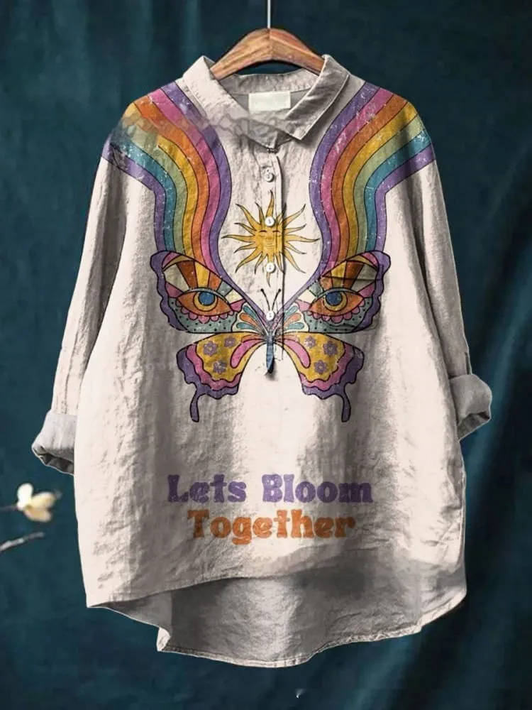 Loose Print Crew Neck Casual Plus Size Women's T-shirt