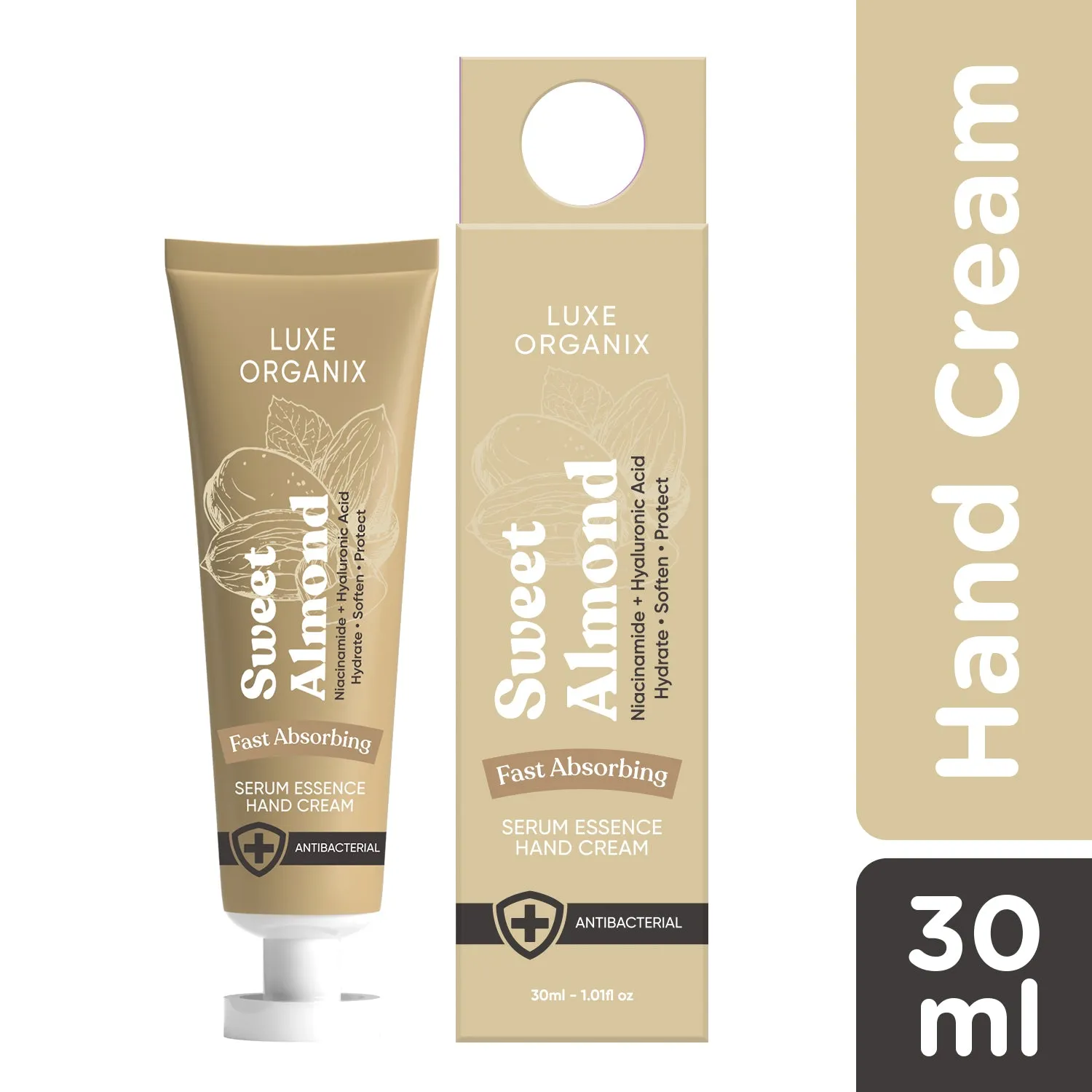 Luxe Organix Sweet Almond Serum Essence Hand Cream