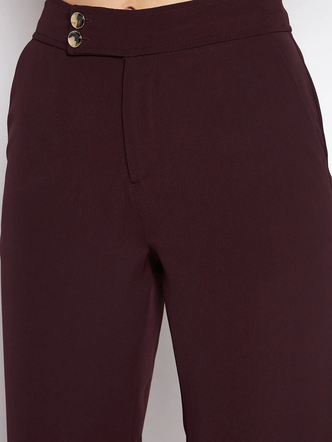 Madame Wide Leg Trousers With Embellished Belted Waist