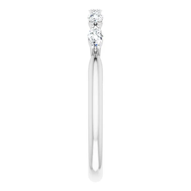 Marquise Diamond Five Stone Wedding Band