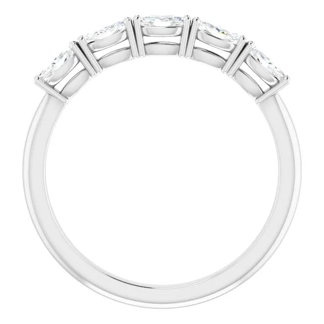 Marquise Diamond Five Stone Wedding Band