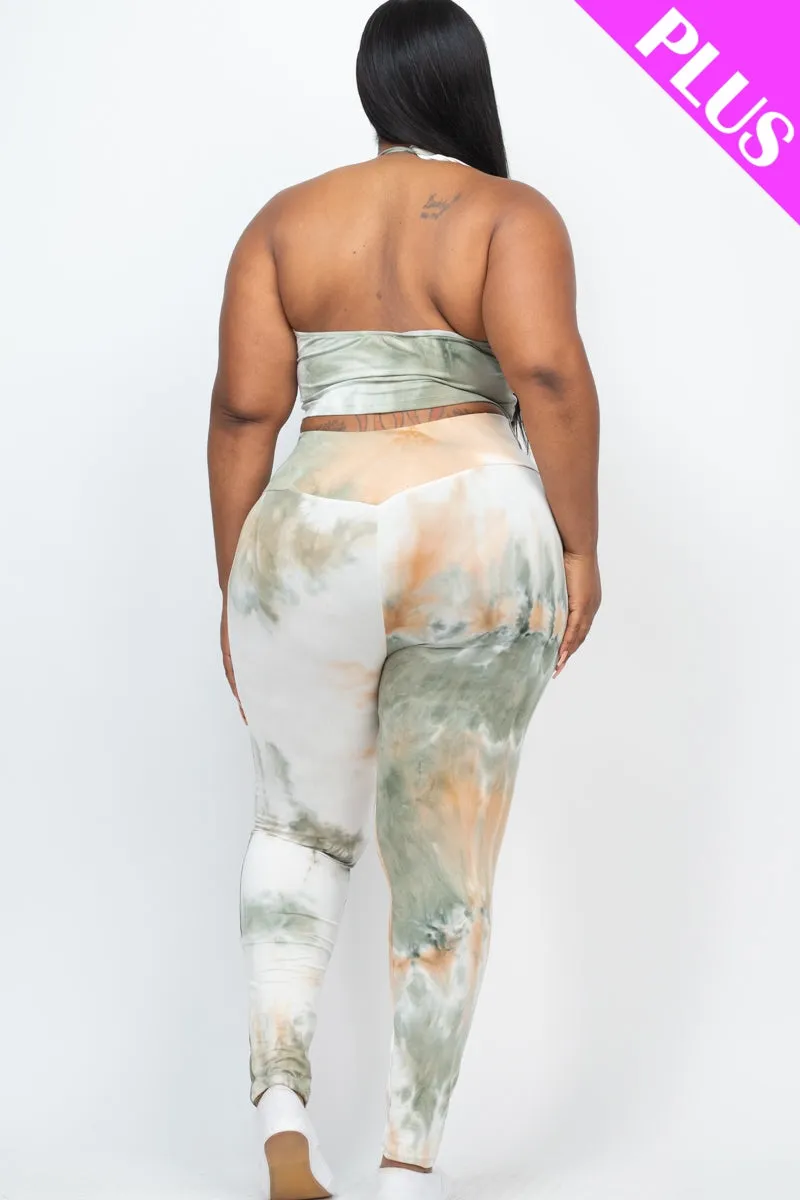 Mel Tye Dye Leggings Set Plus