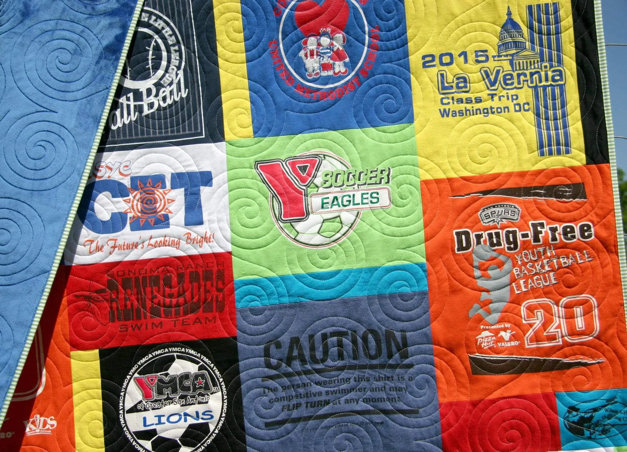 Memory T-Shirt Quilt DEPOSIT Custom Blanket Graduation Gift Tee Handmade Keepsake Personalized Modern Design Sport Clothing College Birthday