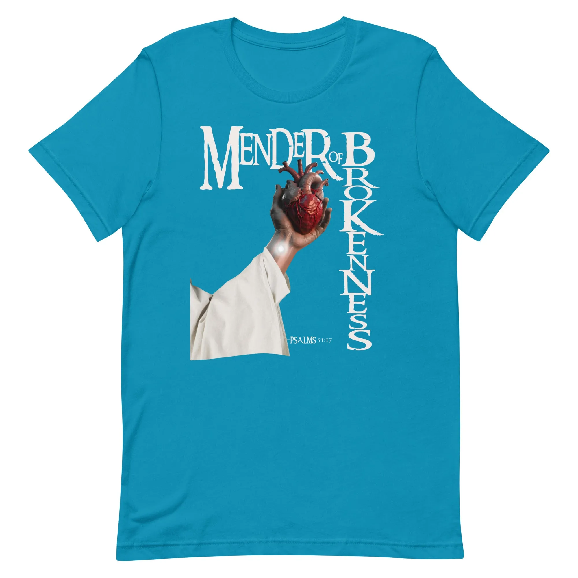 Mender of Brokenness Unisex Adult T-Shirt - White Text
