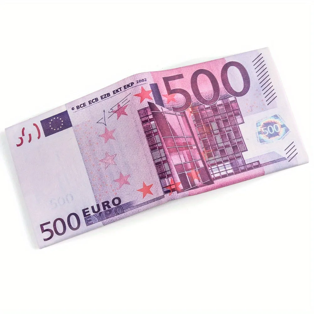 Men's Stylish Dollar-Patterned Bifold Wallet - Durable PU Leather with Multiple Card Slots, Secure Zipper Coin Pocket - Ideal Gift for Daily Use & Special Occasions