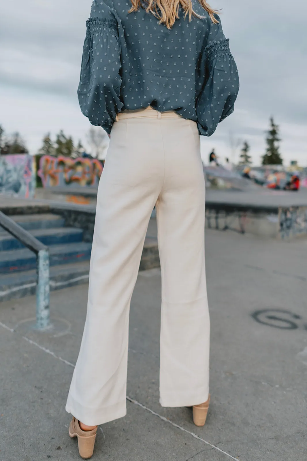 MISFIT ITEM - The Brigitte Vintage Straight Cut Pant - Cream // Size S