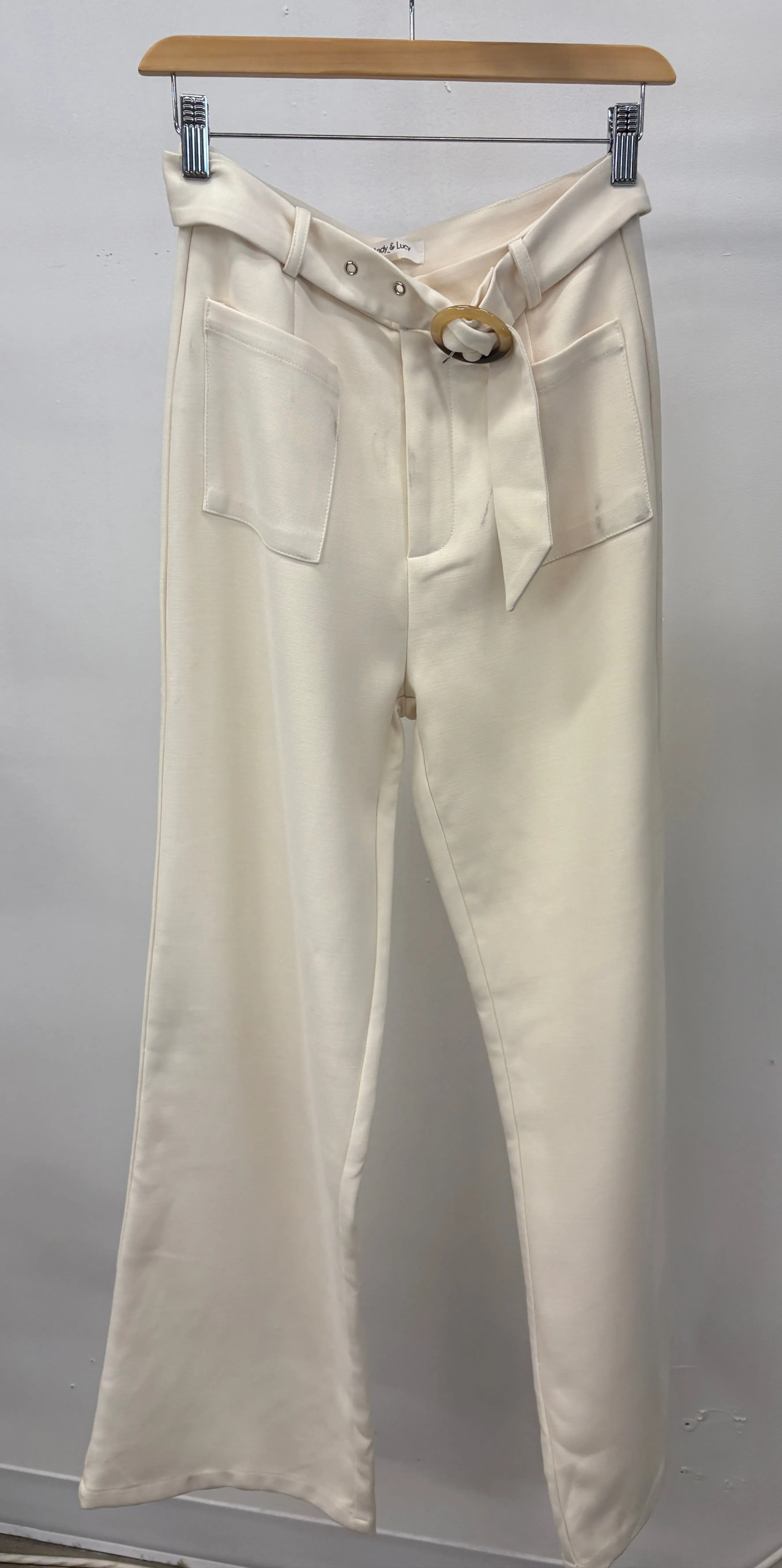 MISFIT ITEM - The Brigitte Vintage Straight Cut Pant - Cream // Size S