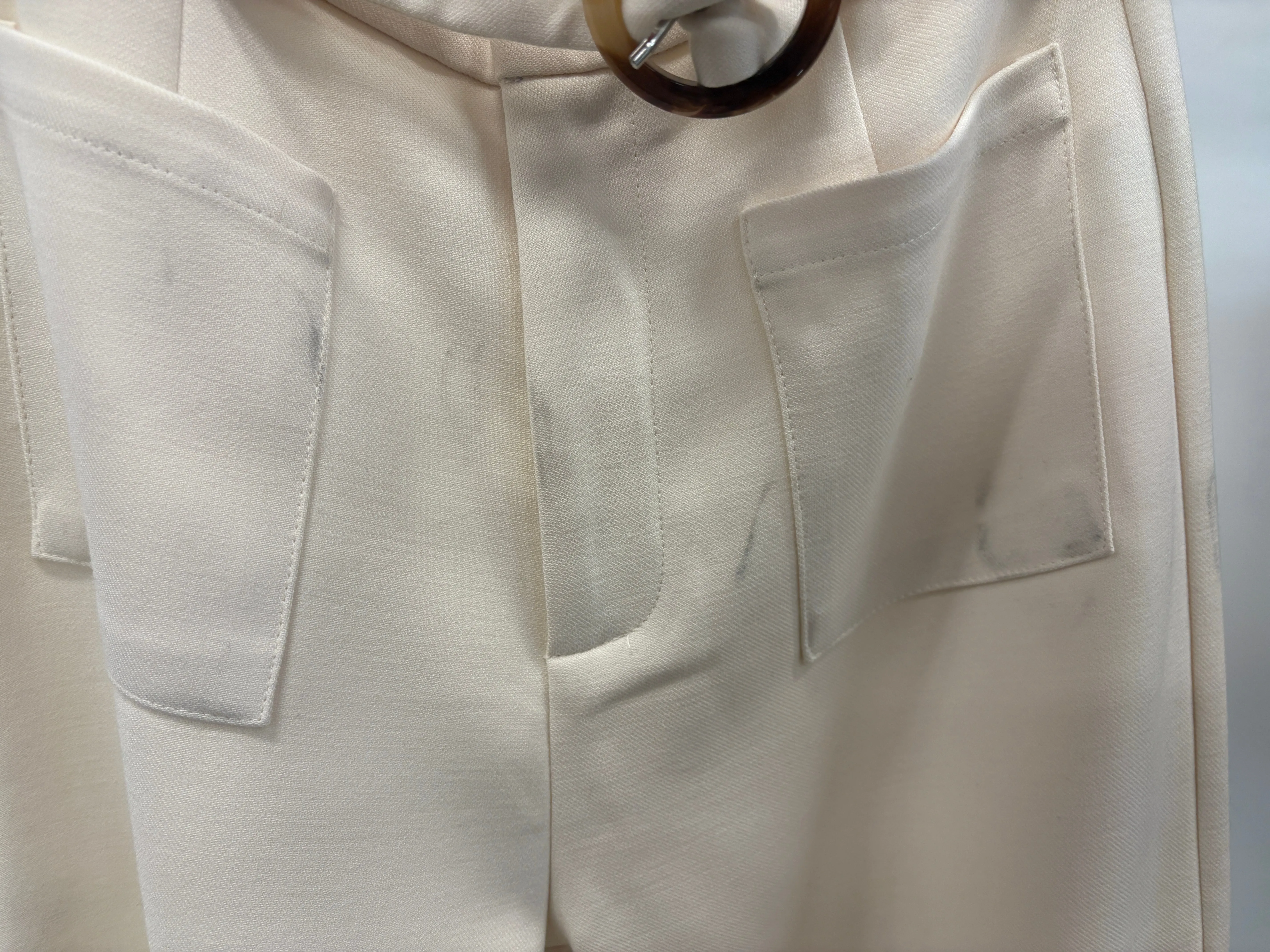 MISFIT ITEM - The Brigitte Vintage Straight Cut Pant - Cream // Size S