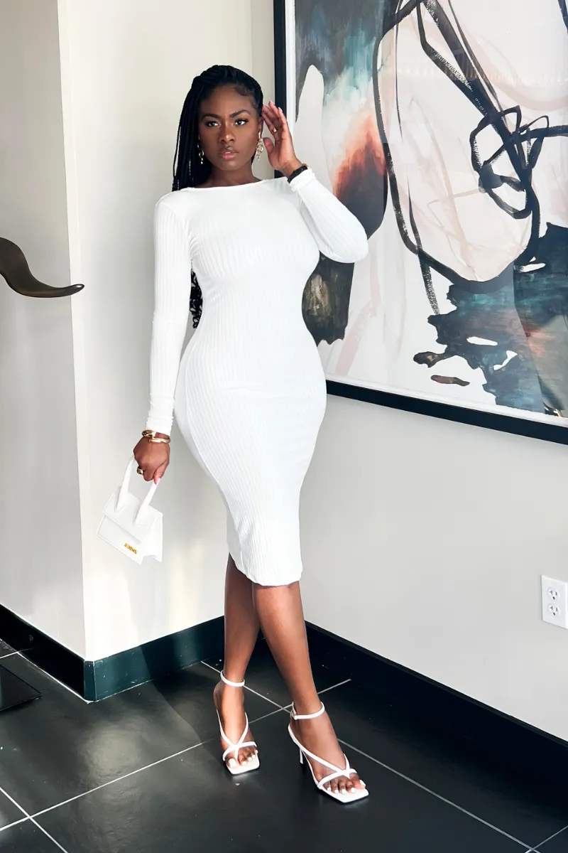 MOROCCO TRIP RIBBED MIDI | DRESS
