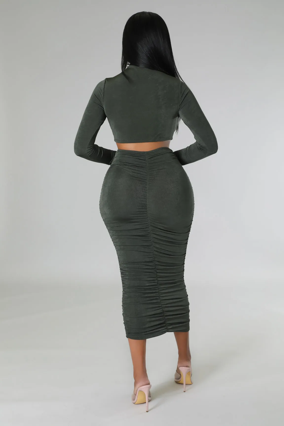 NAOMI SKIRT SET | OLIVE