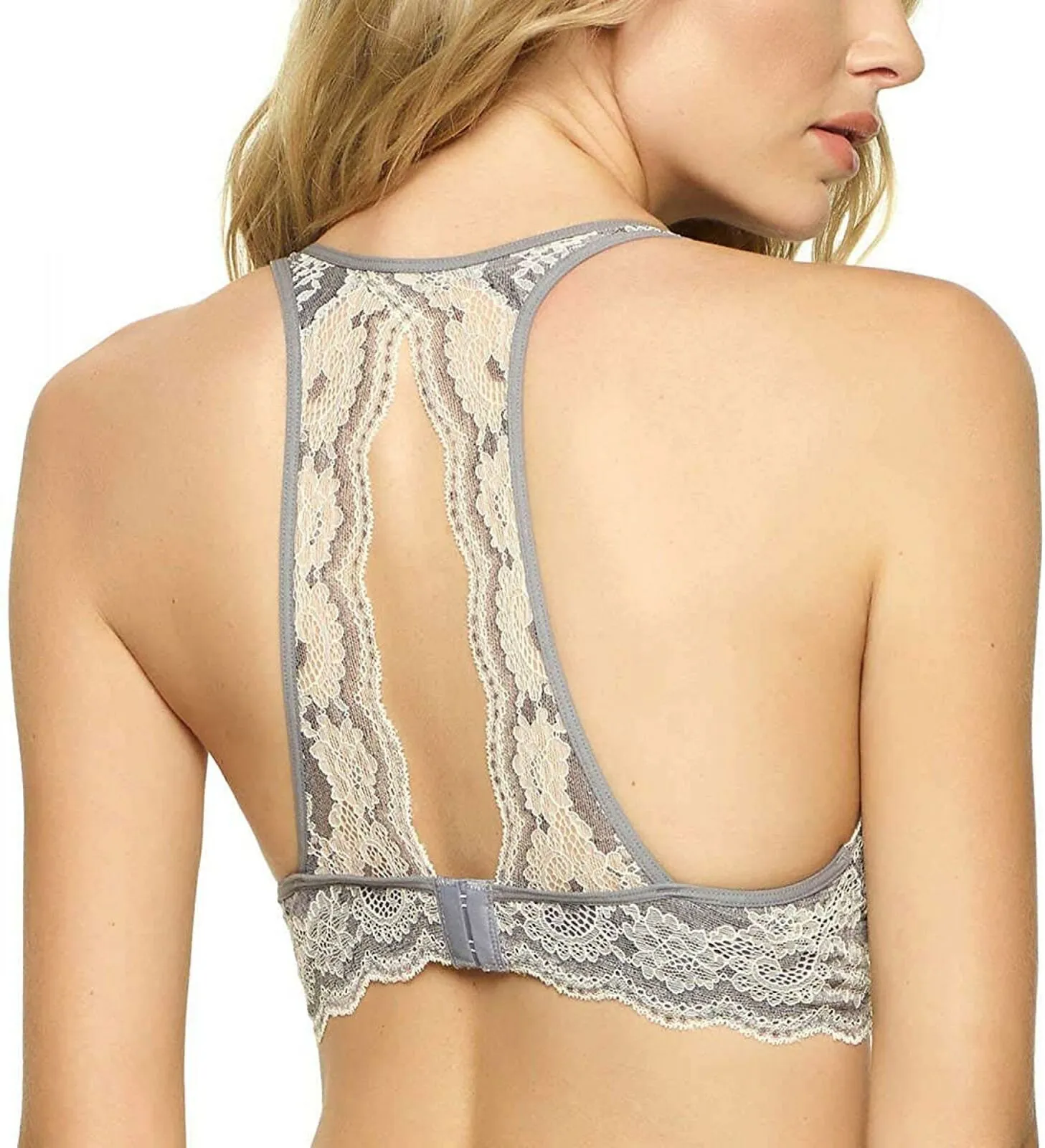 New Felina Women's 2 Pack Lace Bralettes With Modal Lining. 1247995 Large