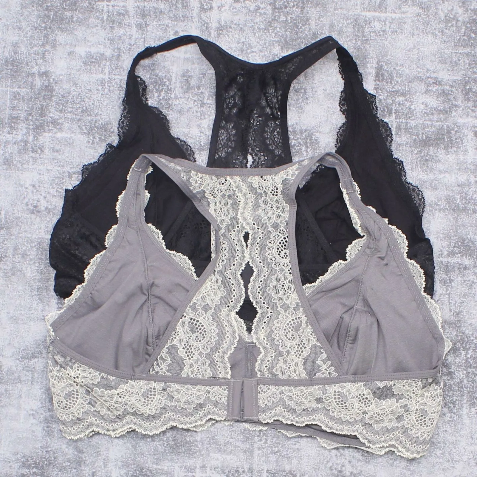 New Felina Women's 2 Pack Lace Bralettes With Modal Lining. 1247995 Large