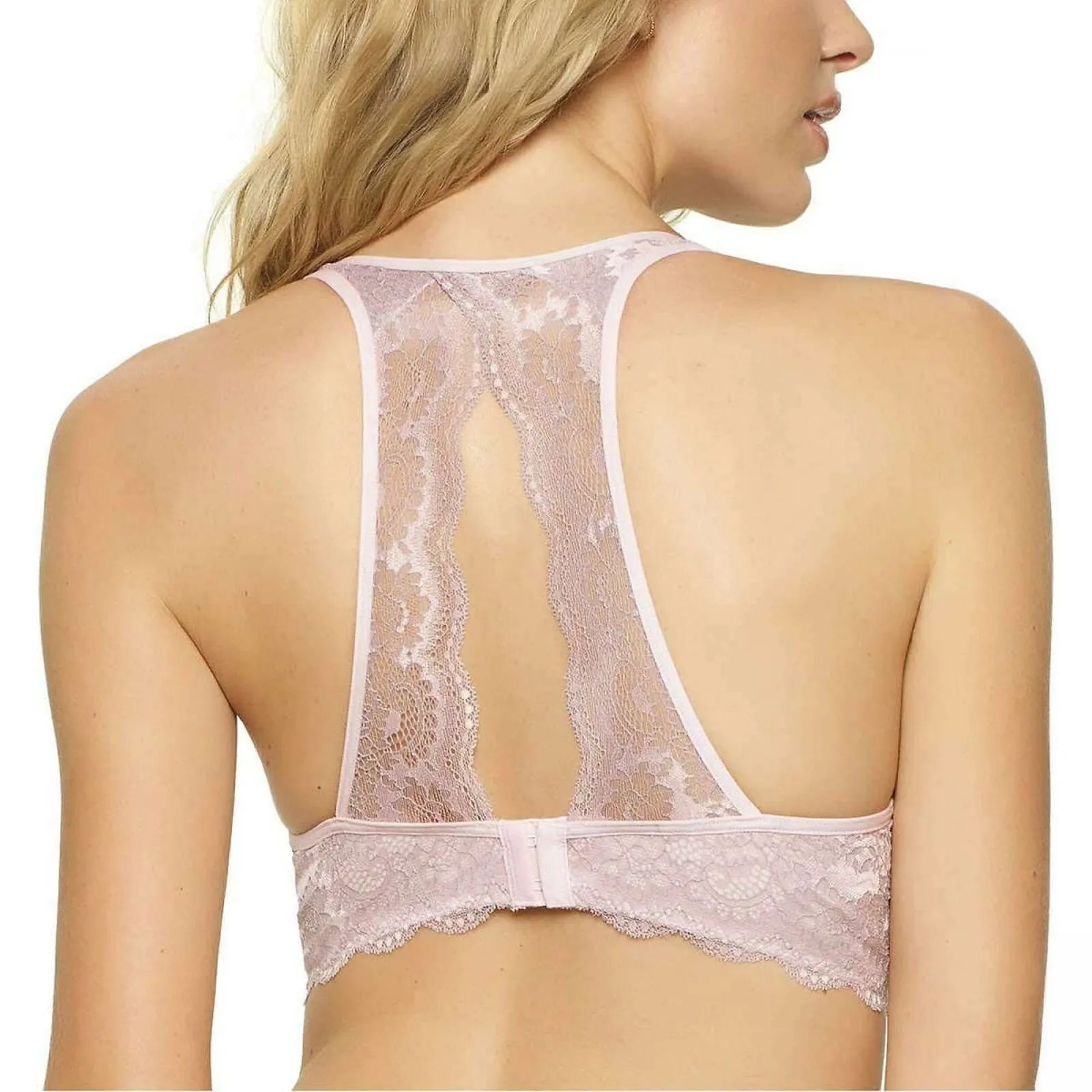New Felina Women's 2 Pack Lace Bralettes With Modal Lining. 1247995 Large