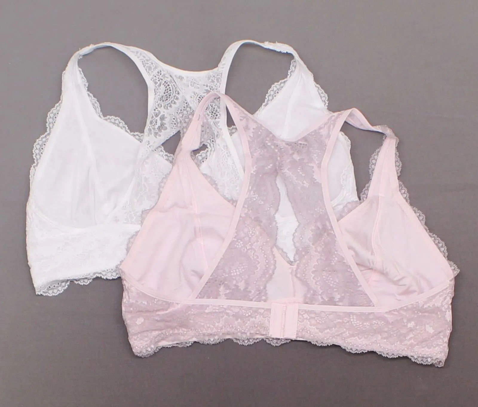 New Felina Women's 2 Pack Lace Bralettes With Modal Lining. 1247995 Large