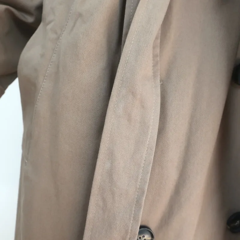 NSF Belted Trench Coat Brown Cotton Size Small Double Breasted Jacket