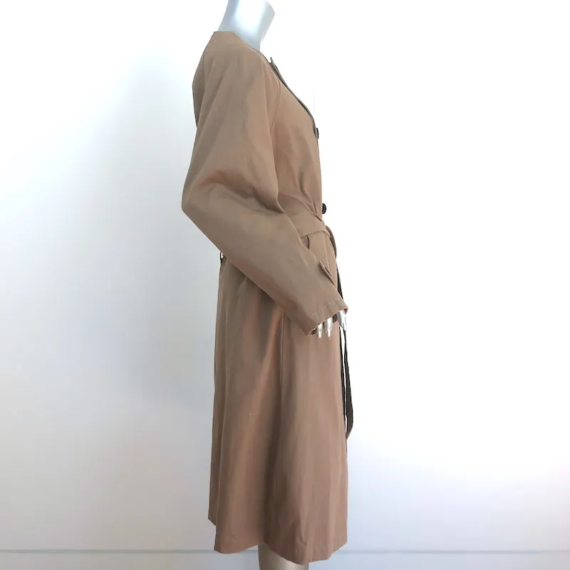 NSF Belted Trench Coat Brown Cotton Size Small Double Breasted Jacket