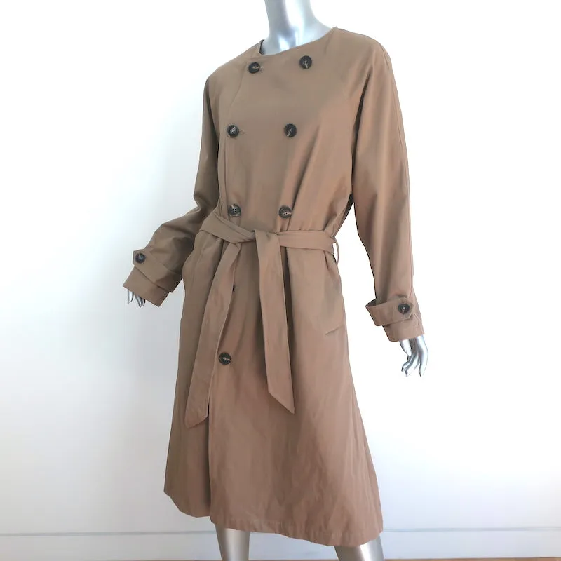 NSF Belted Trench Coat Brown Cotton Size Small Double Breasted Jacket
