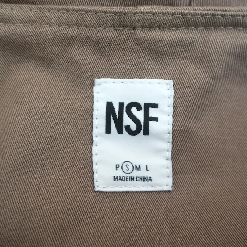 NSF Belted Trench Coat Brown Cotton Size Small Double Breasted Jacket