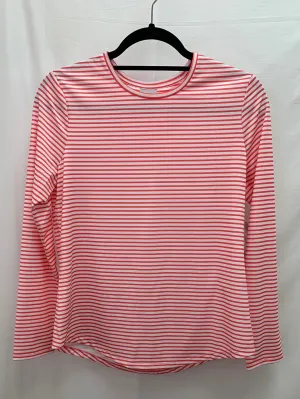 NWT - CHICO'S coral stripe ZENERGY UPF 50  Crew Shirt - 0 | US 4/6 S