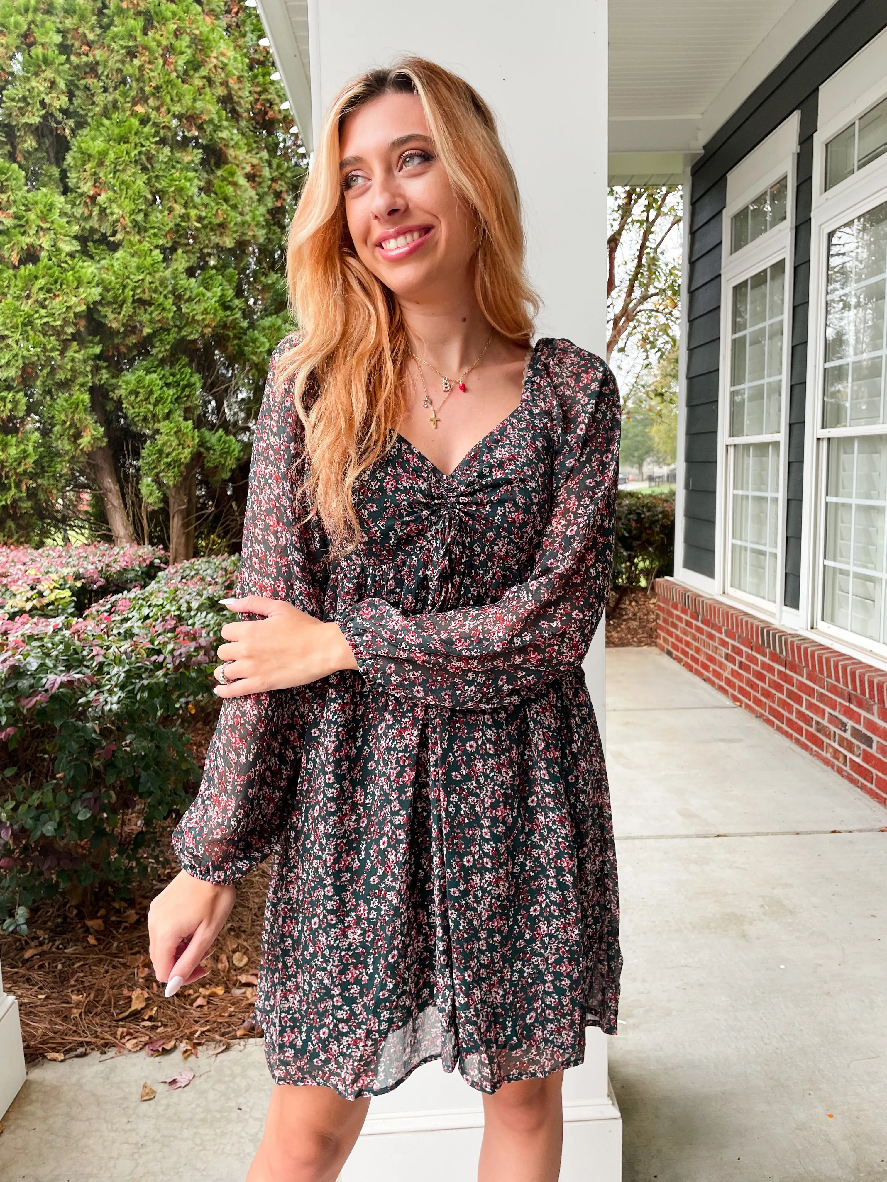 On the Nice List Floral Dress