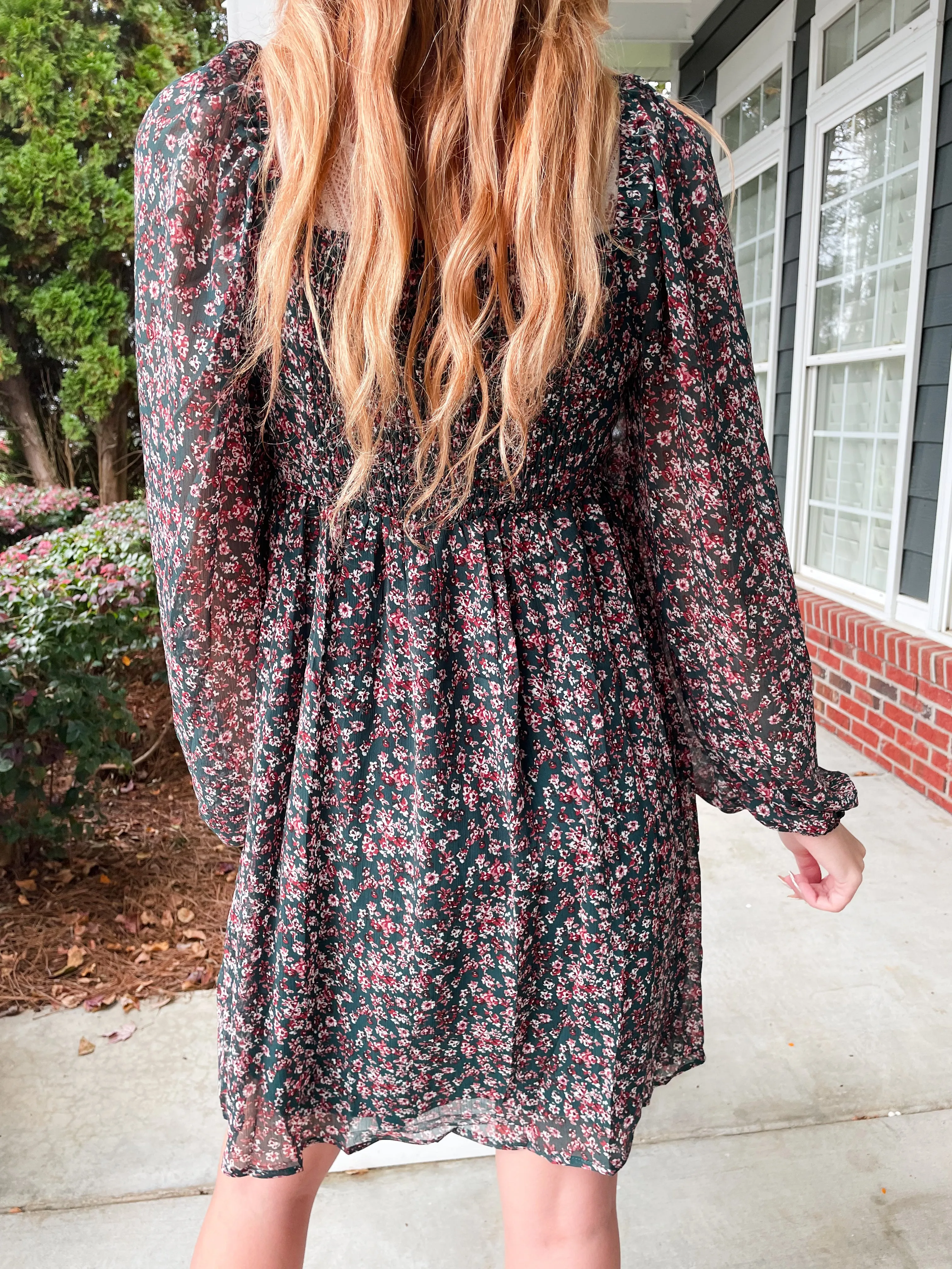 On the Nice List Floral Dress