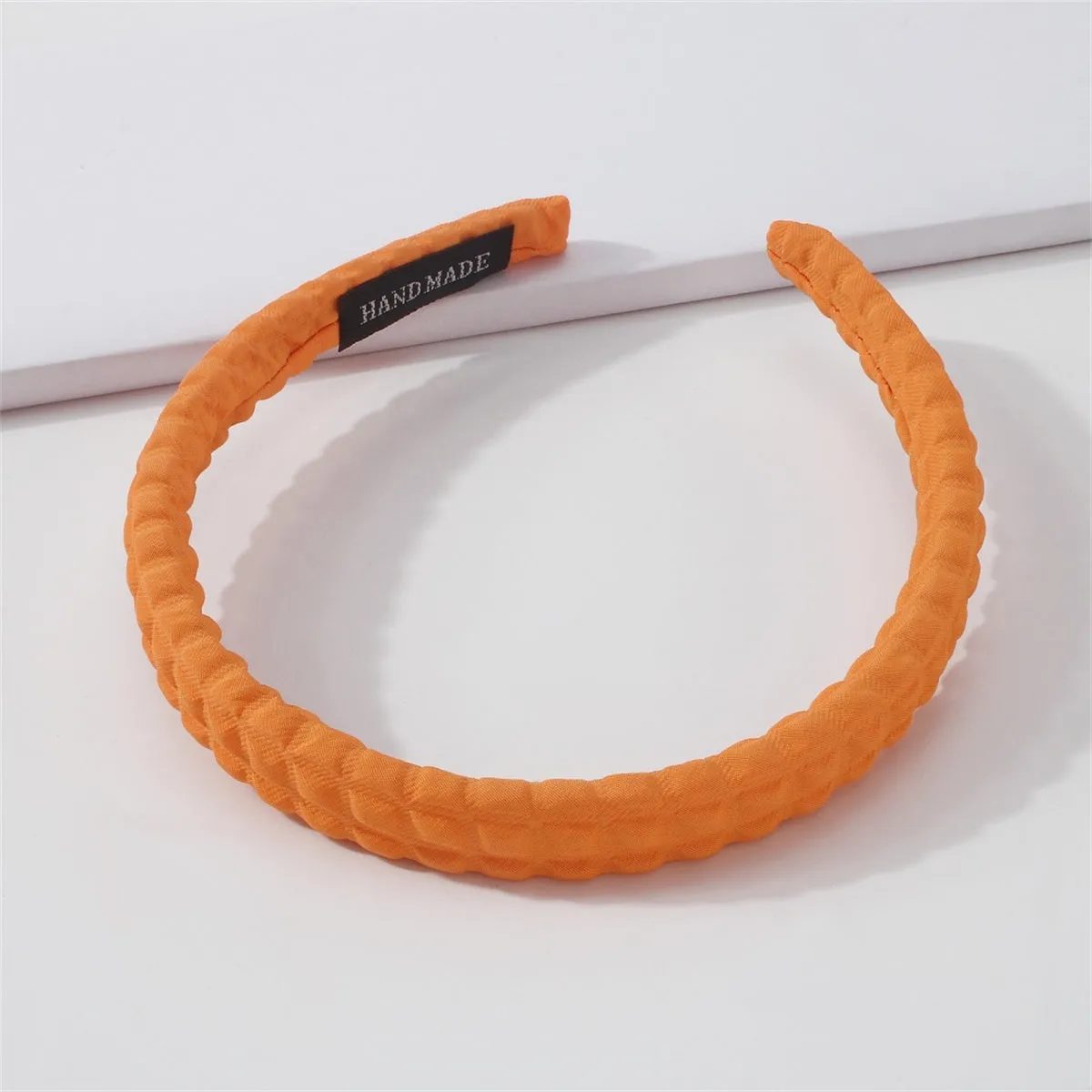 Orange Textured Hard Headband