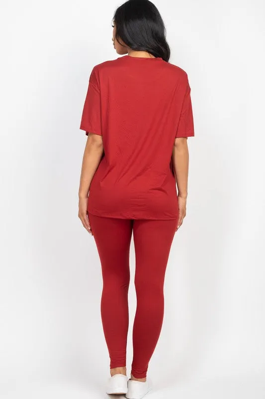 Oversized T-shirt & Leggings Set
