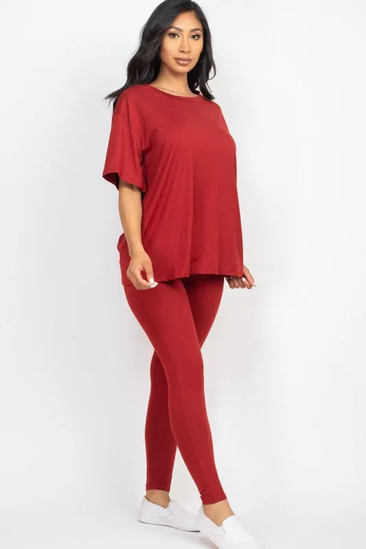 Oversized T-shirt & Leggings Set