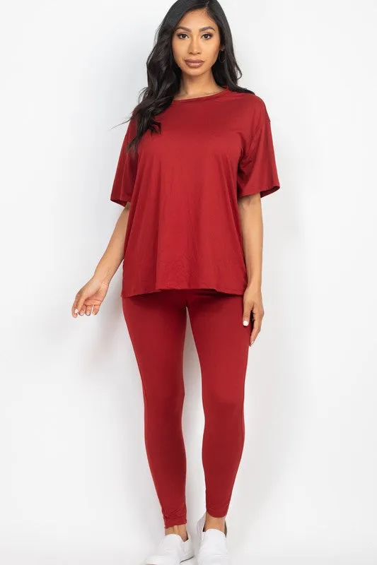 Oversized T-shirt & Leggings Set