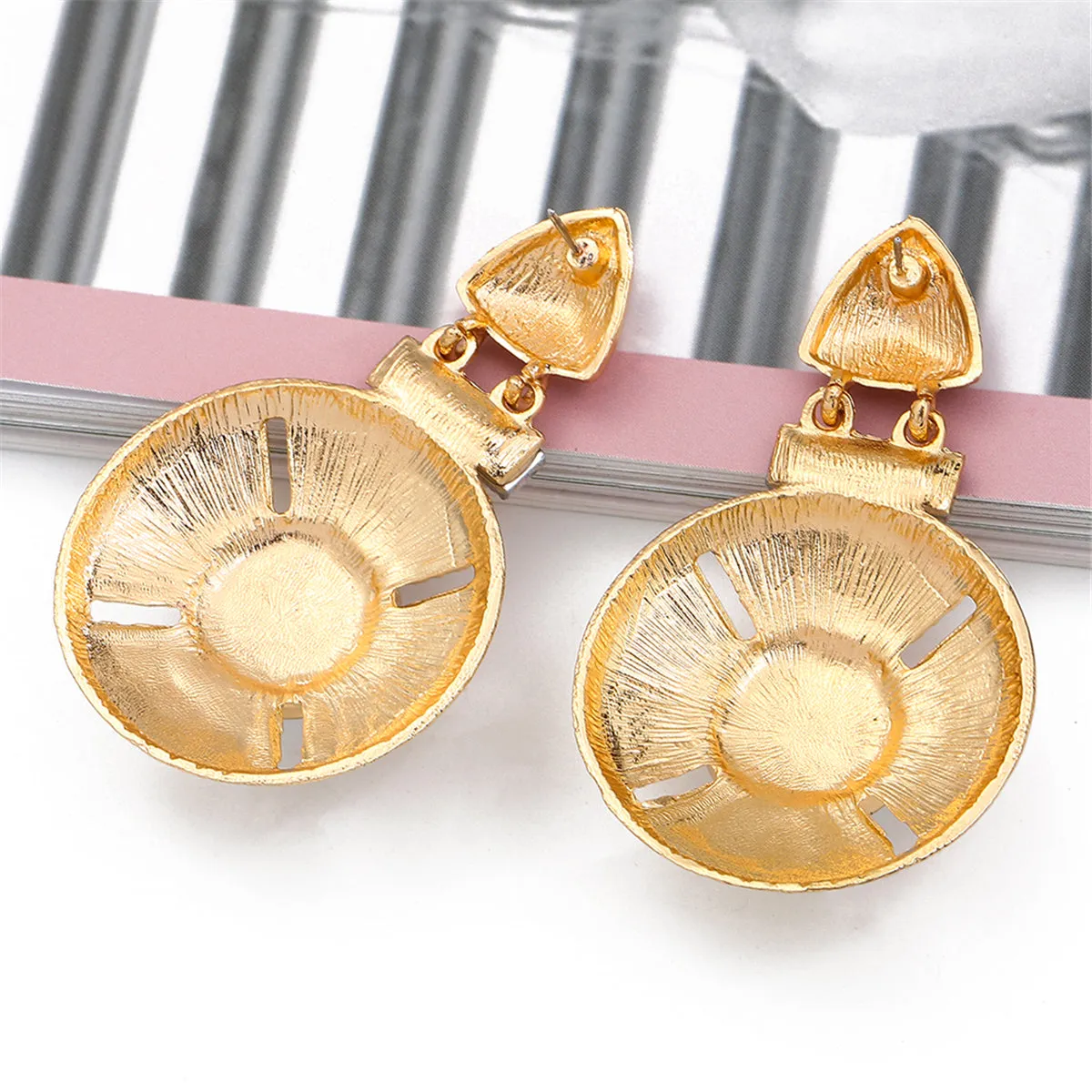 Pearl & 18K Gold-Plated Crystal-Accent Round Drop Earrings