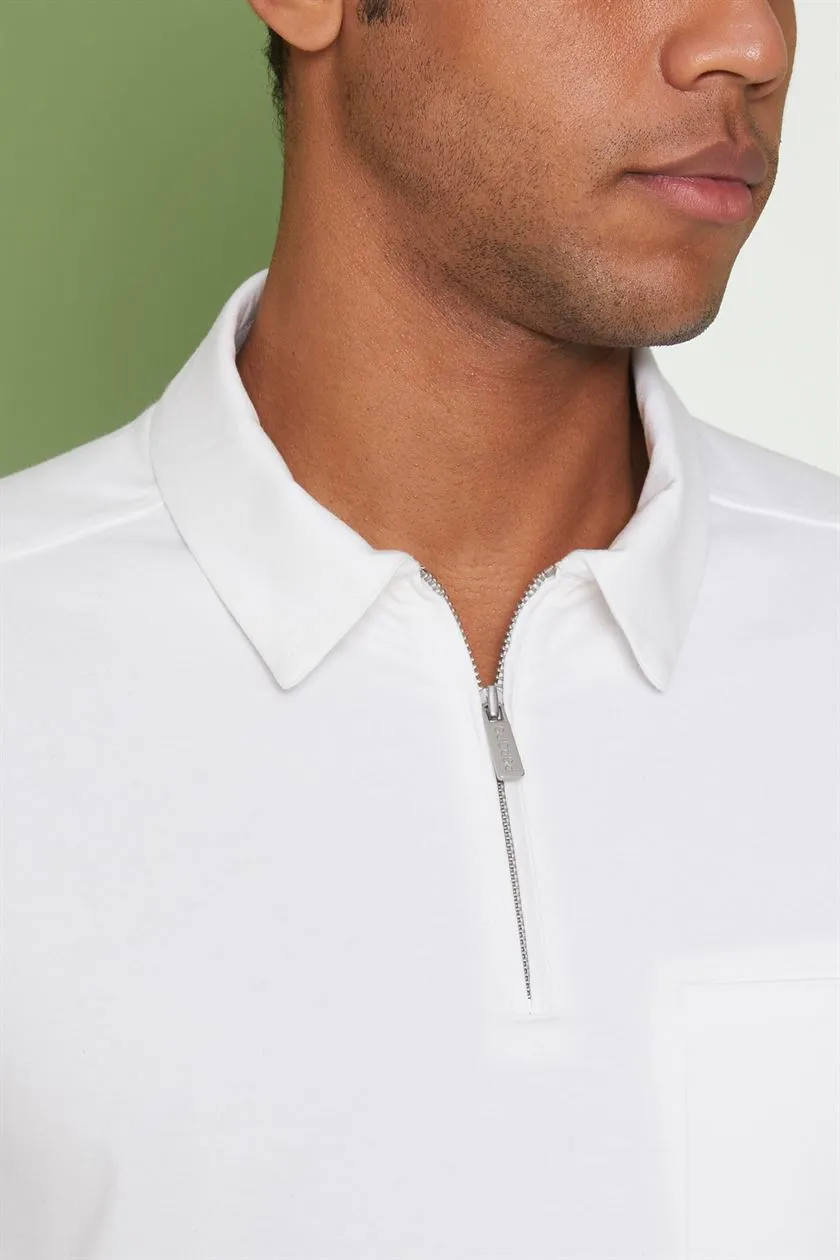 Perona   I   Mens-Thirts & Polos -Polos -Aaron-Pma-Fv21-3010-White  AS8323