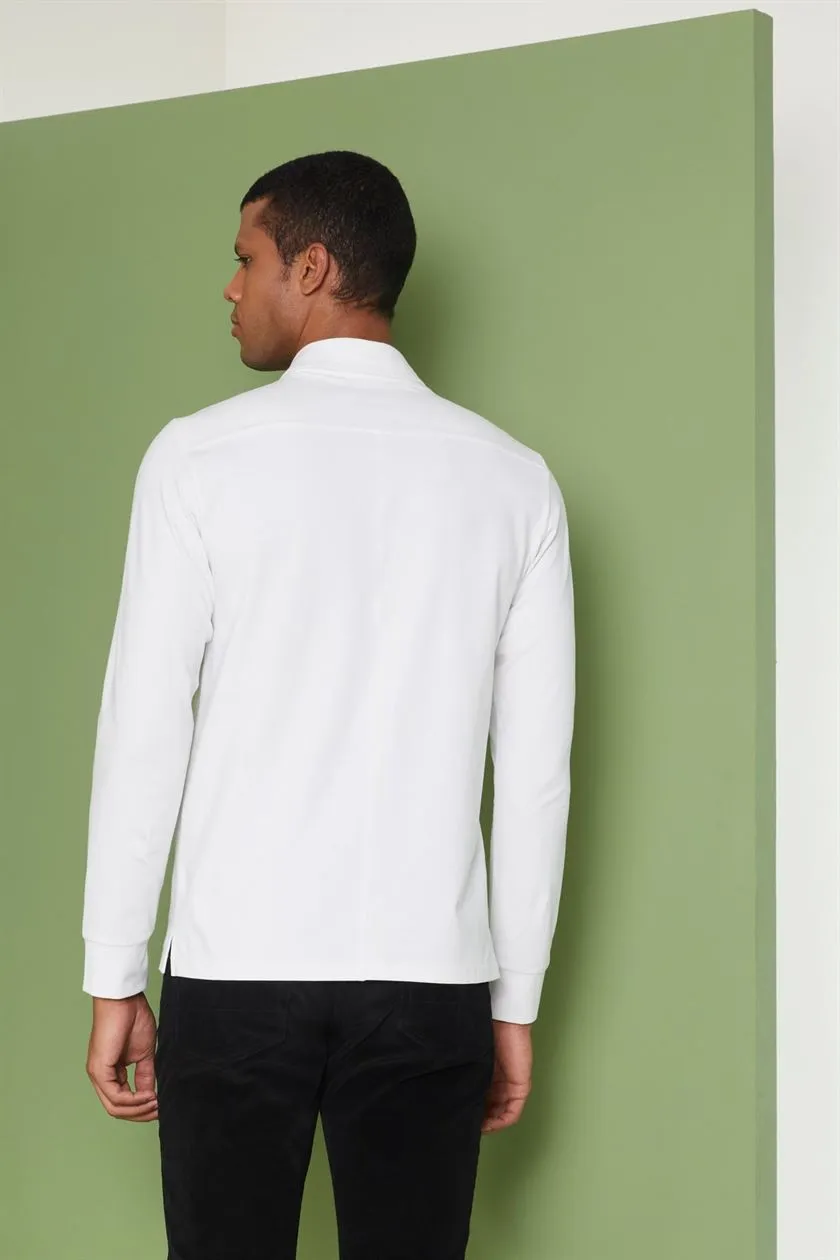 Perona   I   Mens-Thirts & Polos -Polos -Aaron-Pma-Fv21-3010-White  AS8323