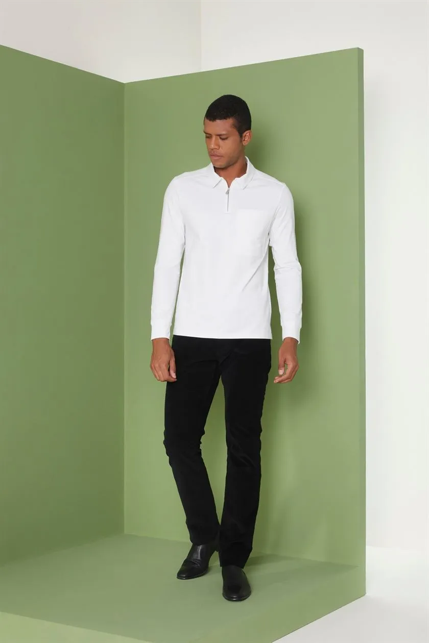 Perona   I   Mens-Thirts & Polos -Polos -Aaron-Pma-Fv21-3010-White  AS8323