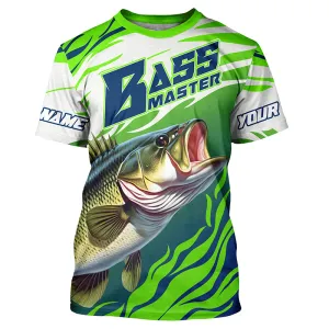 Personalized Bass master Fishing jerseys, Largemouth Bass performance Fishing T-Shirts IPHW3356