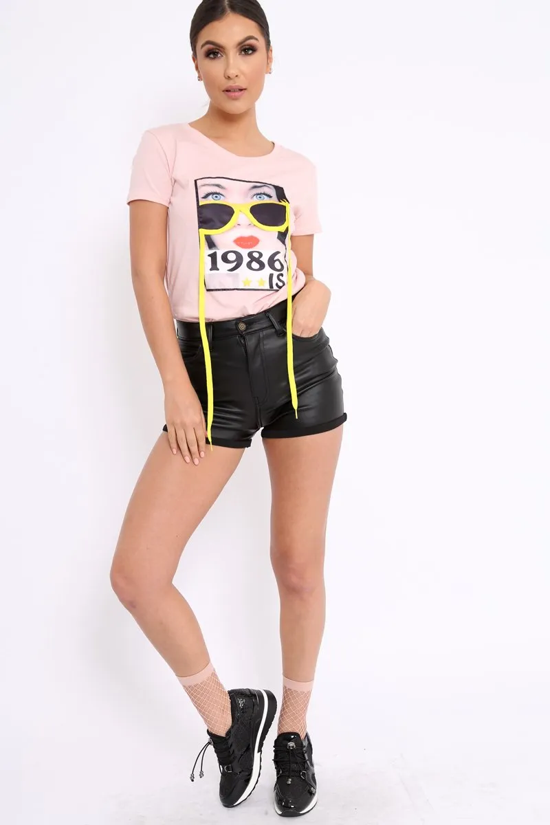 Pink Hanging Glasses 1986's T-shirt - Natally